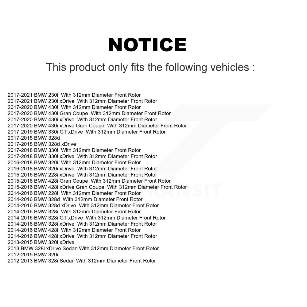 Kit de plaquettes semi-métalliques de Rotor de frein de fente de forage avant pour BMW 328i xDrive 330i 320