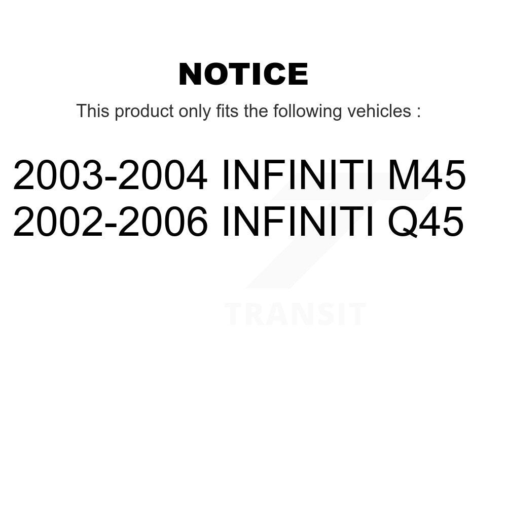 Rotor de frein à disque à fente avant percée et Kit de plaquettes semi-métalliques pour INFINITI Q45 M4