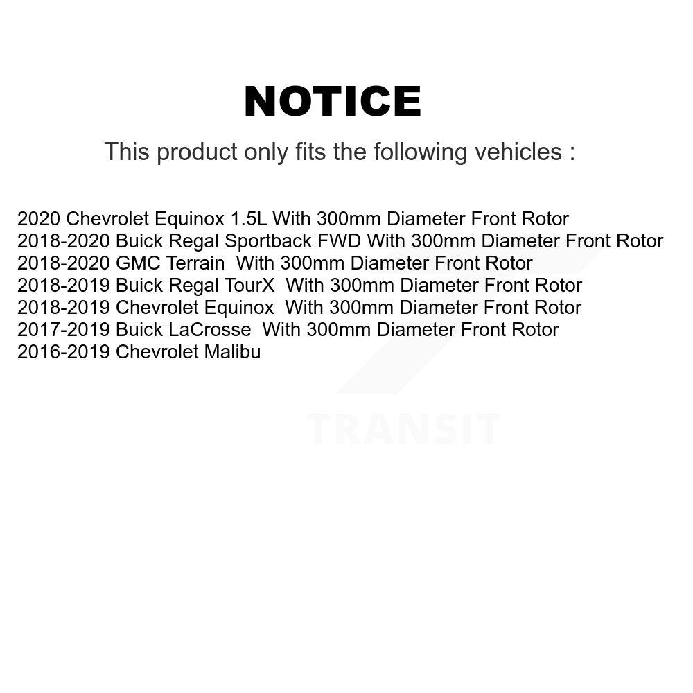 Kit de plaquettes en céramique pour Rotor de frein à fente avant percée, pour Chevrolet Equinox GMC Terrai