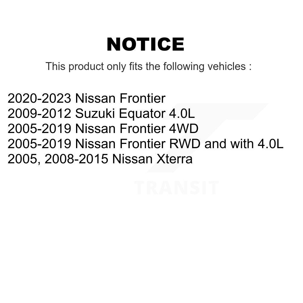 Kit de Rotor de frein avec coussinets en céramique avant et arrière, fente percée, pour Nissan Frontier Xterr