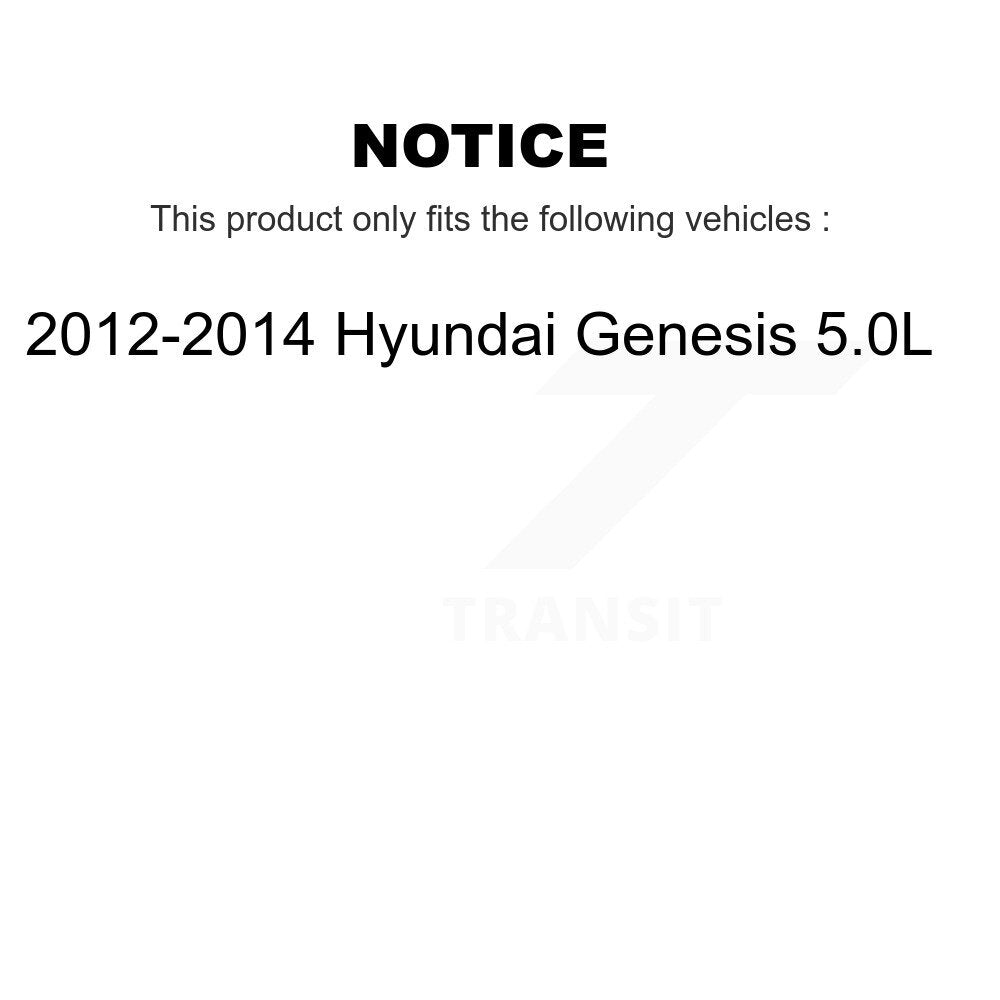 Kit de Rotor de frein à fente de forage de tampon en céramique avant et arrière pour Hyundai Genesis 5.0 12-14