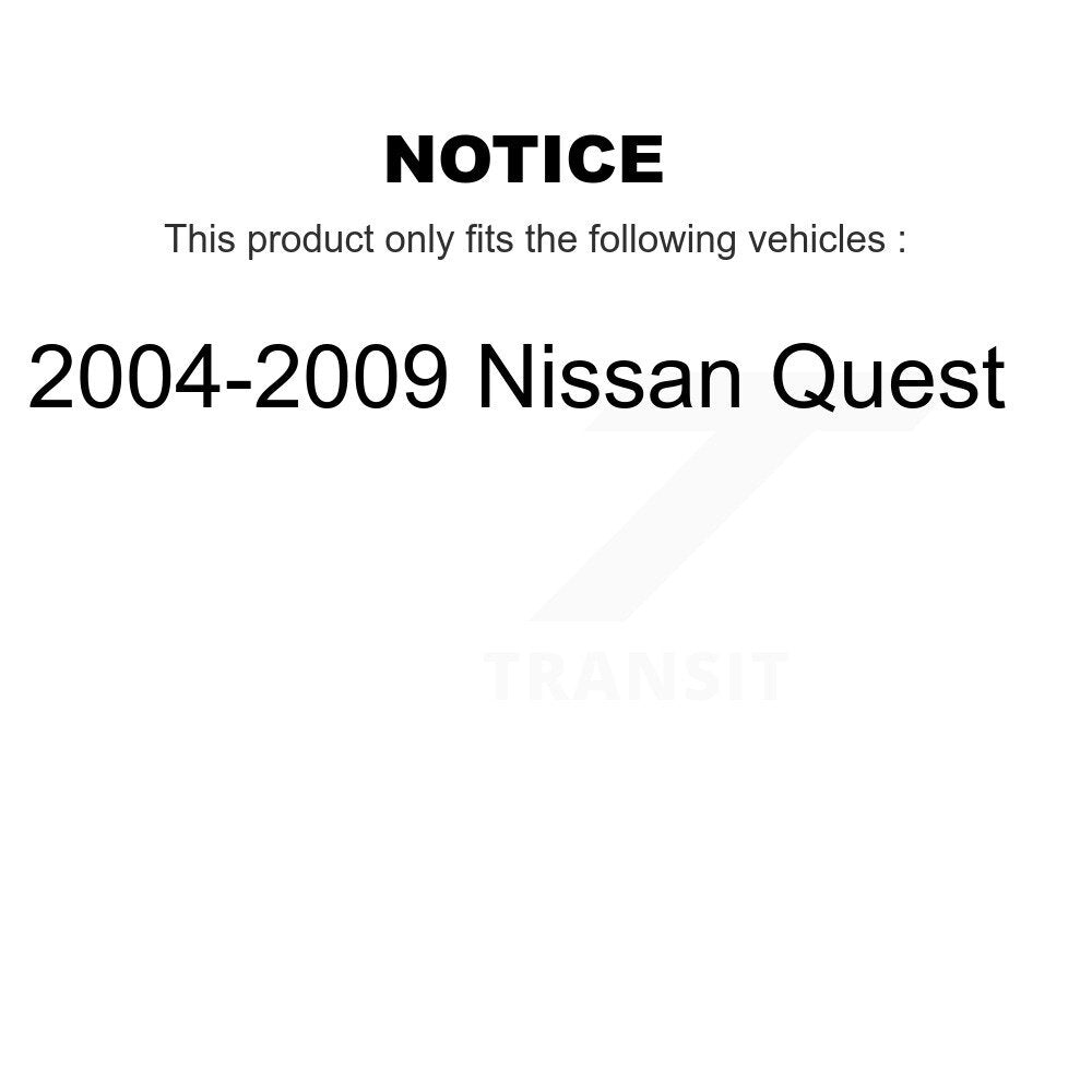Kit de rotor de frein avant et arrière avec plaquettes en céramique et fente percée pour Nissan Ques 2004-2009