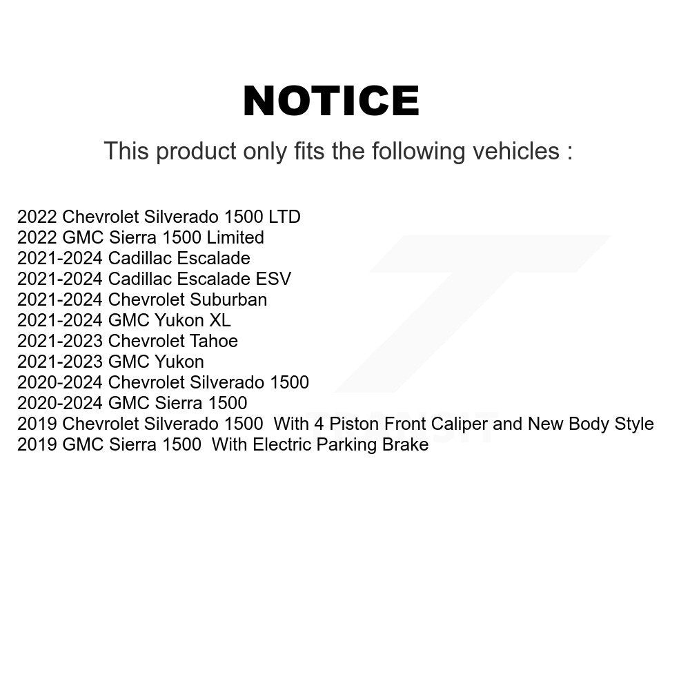 Kit de plaquettes semi-métalliques de Rotor de frein de fente de forage arrière pour GMC Chevrolet Silverado X