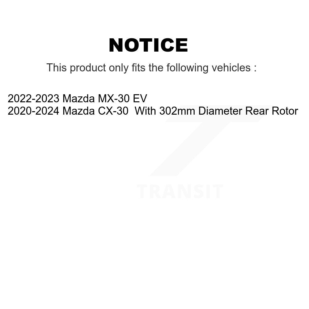 Kit de plaquettes en céramique pour Rotor de frein à disque, fente de perçage arrière, pour Mazda CX-30 MX-30 E