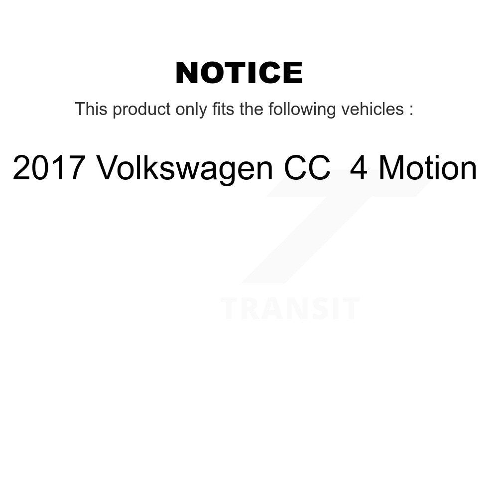 Kit de Rotors de frein à fente de forage de tampon en céramique avant et arrière pour 17 Volkswagen CC 4 Motio