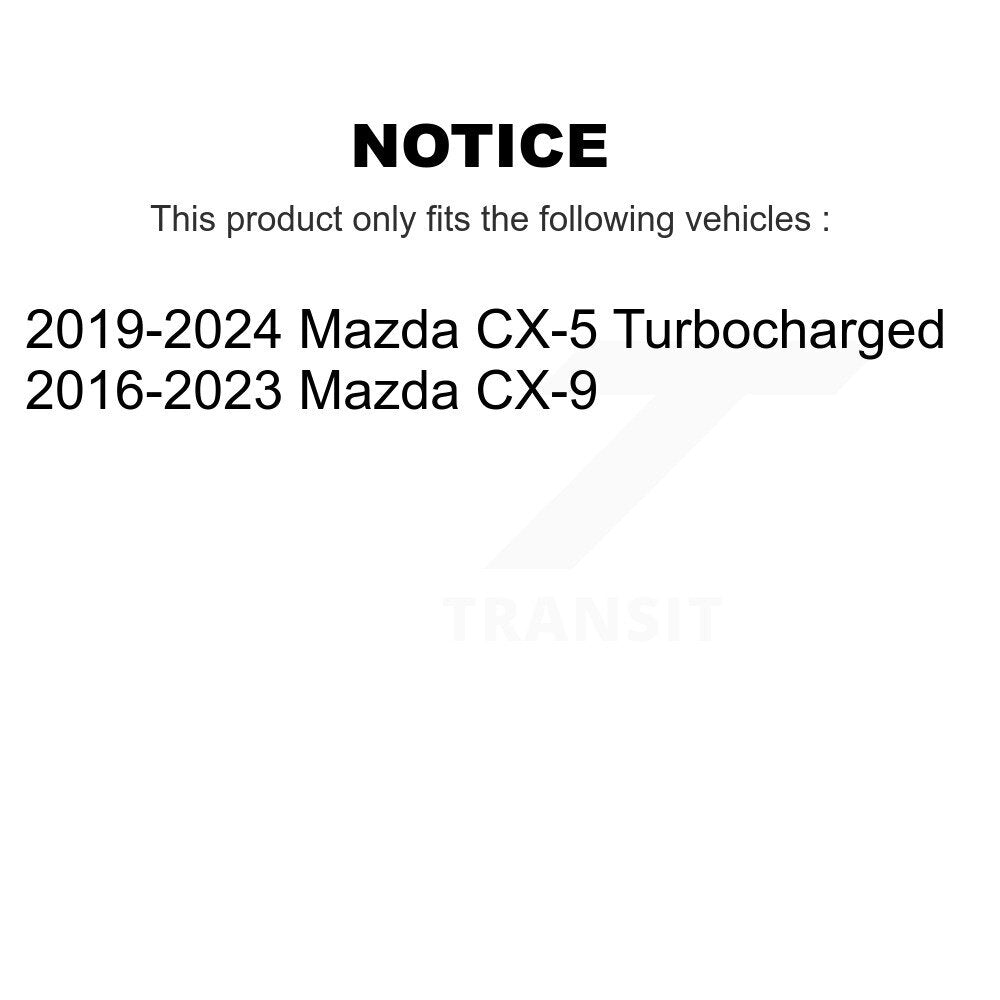 Rotor de frein à disque à fente percée avec revêtement avant et Kit de plaquettes en céramique pour Mazda CX-5 CX-
