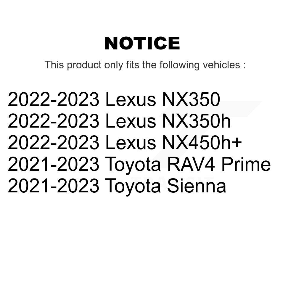 Kit de plaquettes en céramique pour Rotor de frein à fente arrière, pour Toyota Sienna RAV4 Prime Lexu