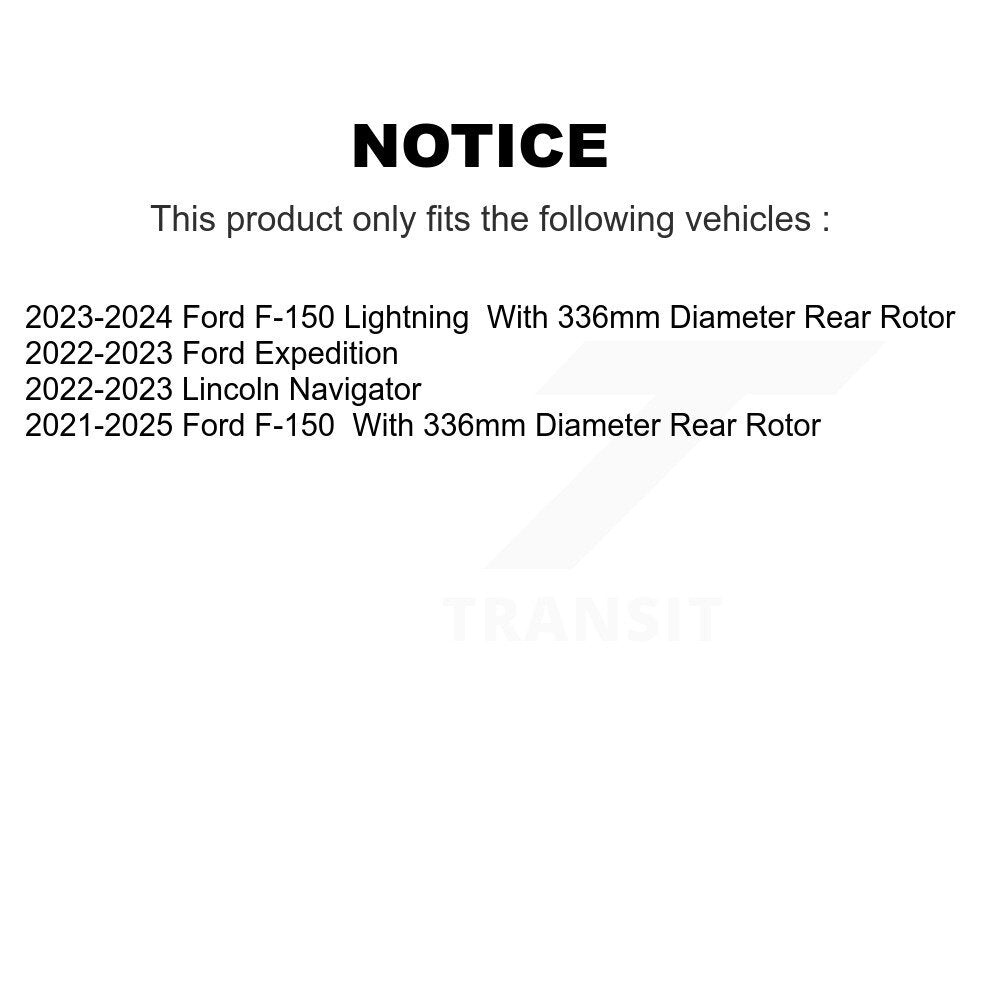Kit de plaquettes semi-métalliques de rotors de frein à disque de fente de forage arrière pour Ford F-150 Lightnin