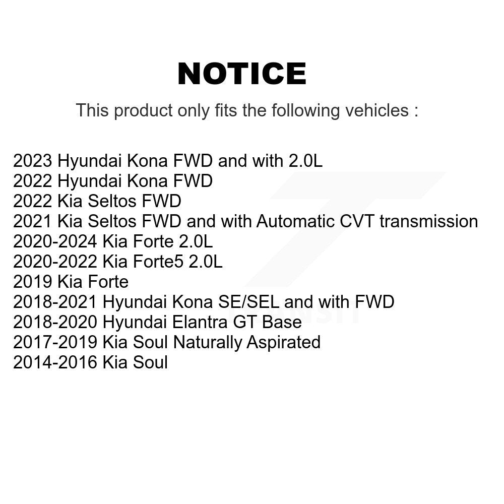 Kit de plaquettes en céramique pour Rotors de frein à fente avant, pour Kia Hyundai Kona Forte Soul G