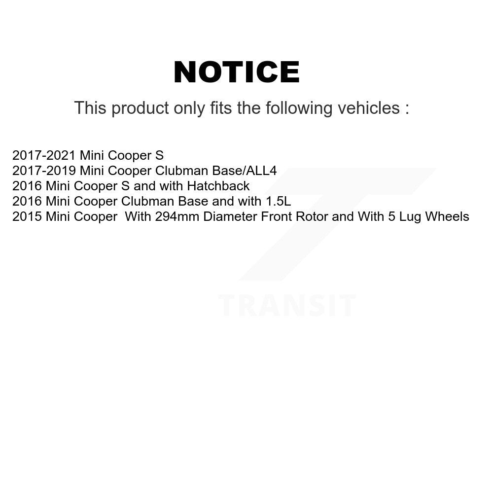 Kit de plaquettes en céramique pour Rotor de frein à disque, fente de forage à revêtement avant, pour Mini Cooper Clubma