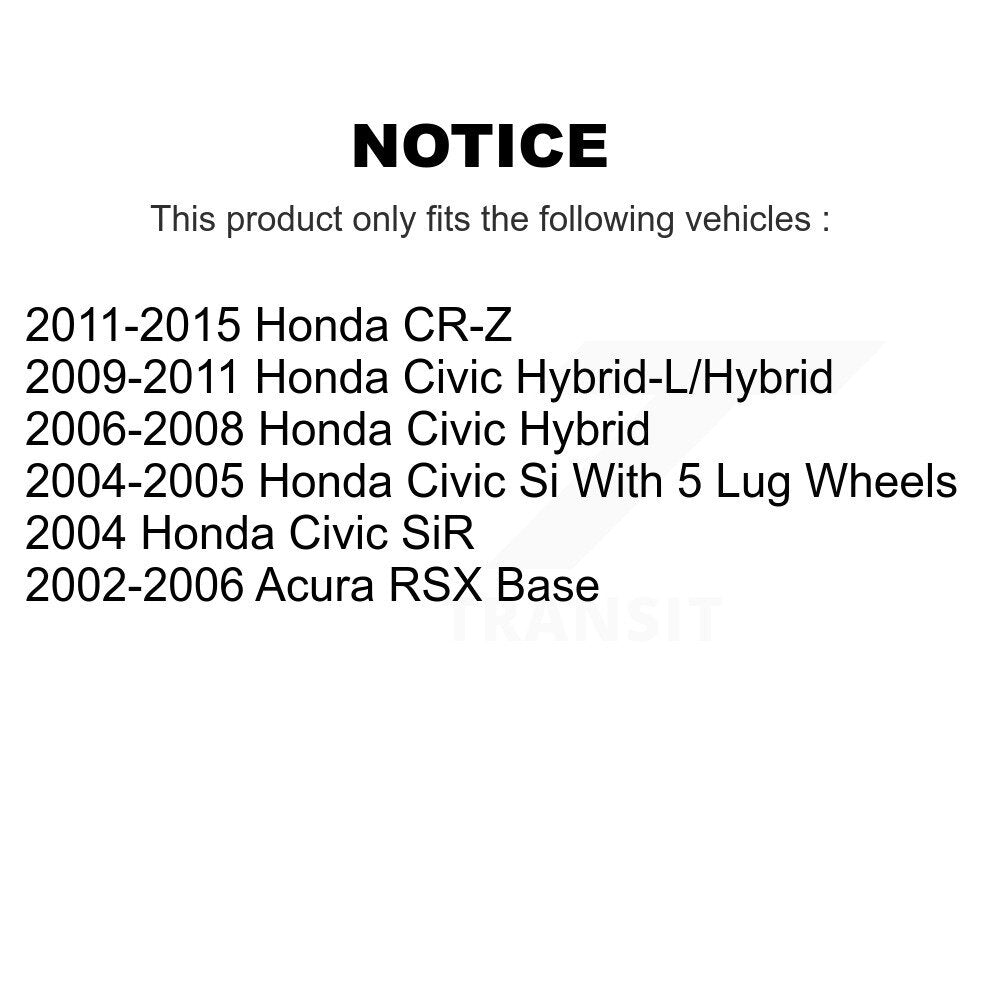 Kit de plaquettes en céramique pour Rotor de frein à disque, fente de perçage avant, pour Honda Civic Acura RSX CR-