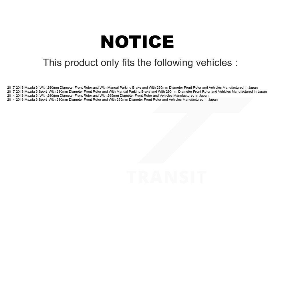 Kit de plaquettes en céramique pour Rotors de frein à disque, fente de perçage avant et arrière, pour Mazda 3 Spor