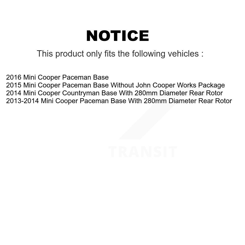 Rotor de frein à fente percée avant et arrière et Kit de plaquettes en céramique pour Mini Cooper Countryma