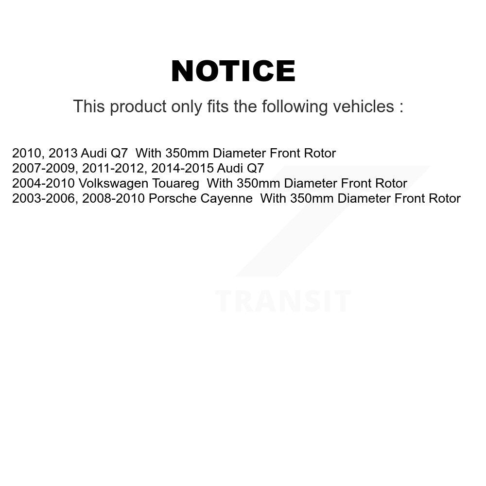 Kit de plaquettes en céramique pour Rotor de frein, fente de perçage avant, pour Audi Q7 Porsche Cayenne Touare