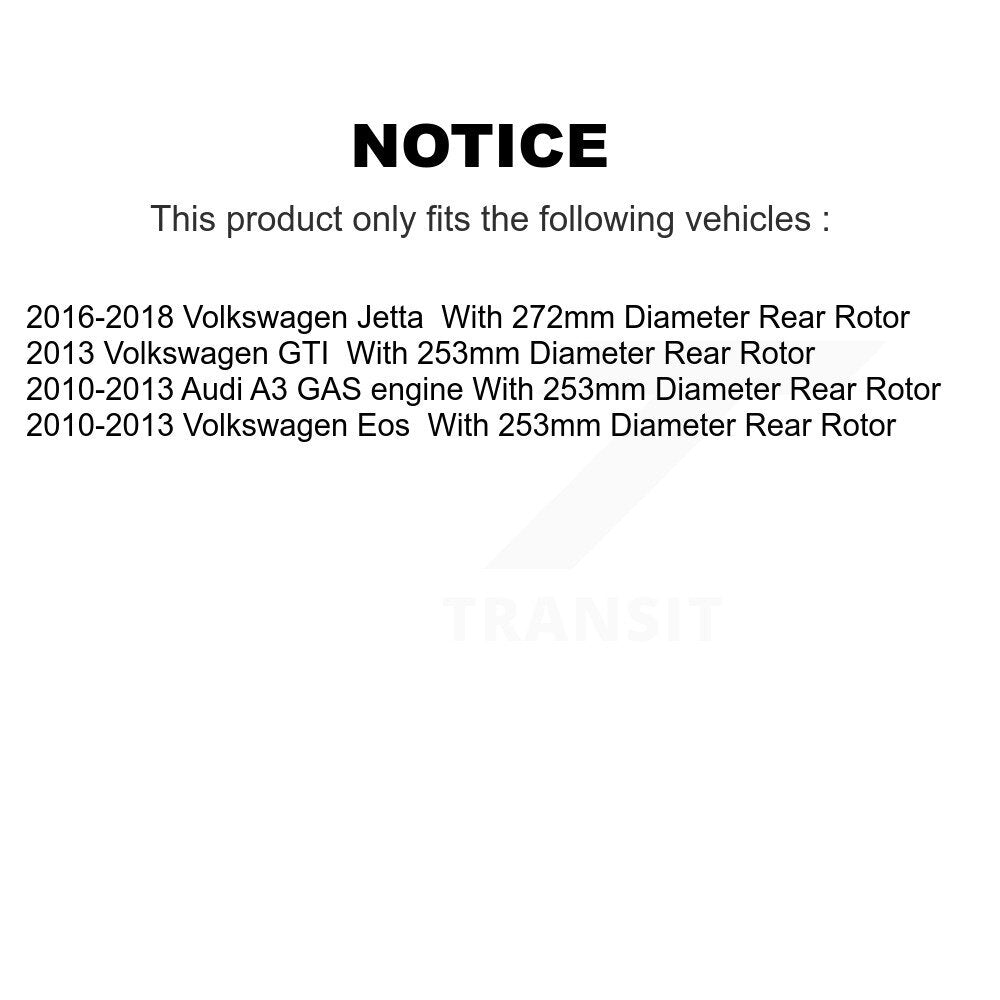 Kit de plaquettes en céramique pour Rotor de frein, fente de perçage arrière, pour Volkswagen Jetta Eos Audi A3 GT