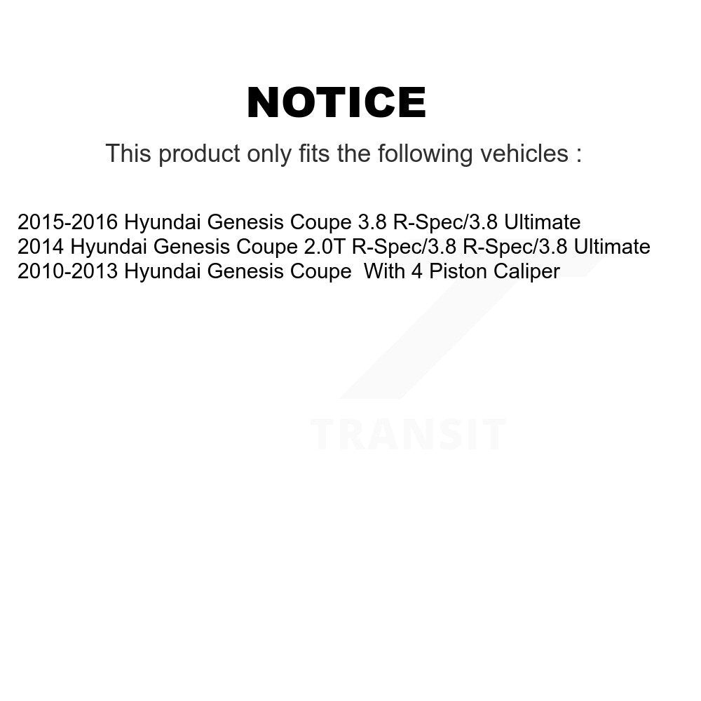 Kit de plaquettes en céramique pour Rotors de frein à disque, fente de perçage pour manteau arrière, pour Hyundai Genesis Coup
