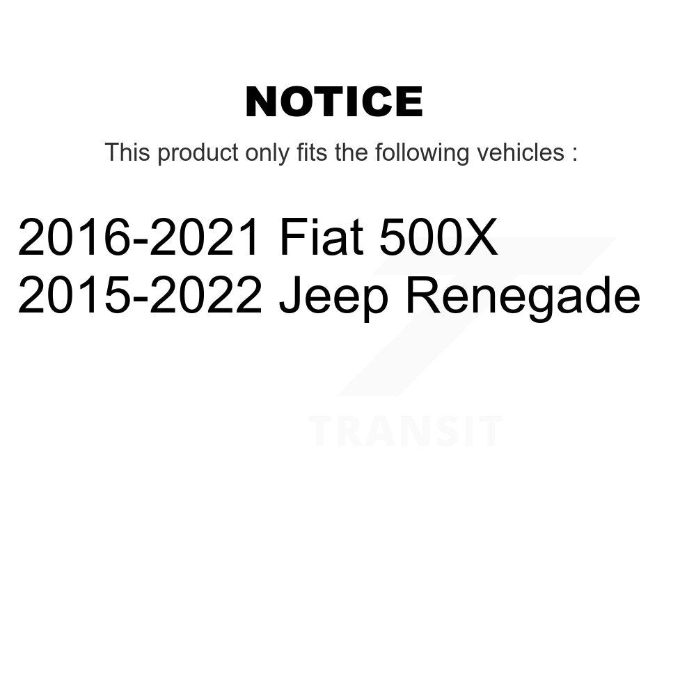 Rotor de frein à disque à fente arrière et Kit de plaquettes en céramique pour Jeep Renegade Fiat 500