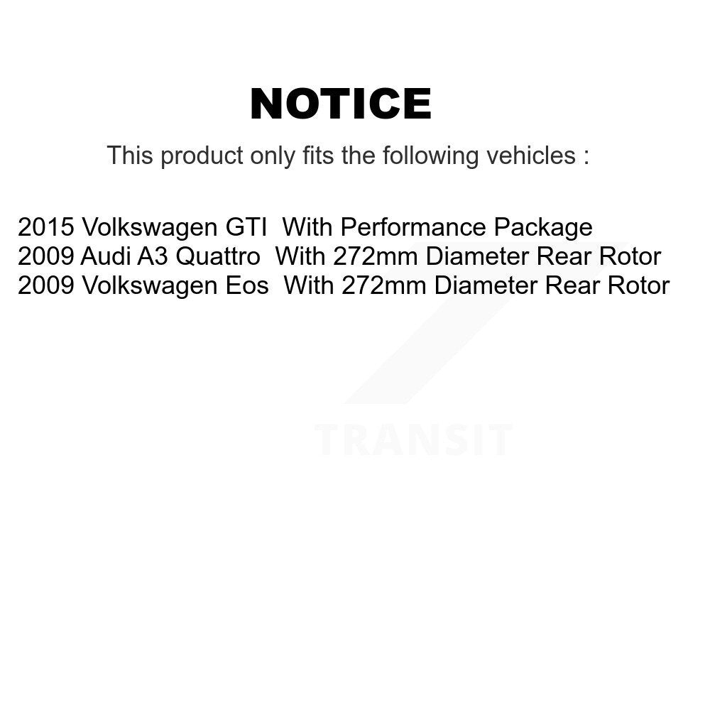 Kit de plaquettes en céramique pour Rotors de frein à disque, fente de perçage arrière, pour Volkswagen GTI Eos Audi A