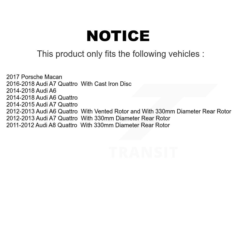 Kit de plaquettes en céramique pour Rotor de frein, fente de perçage arrière, pour Audi Porsche Macan A6 Quattro A