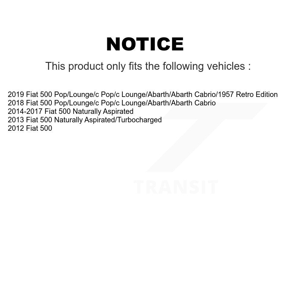 Rotors de frein à disque fendus percés à revêtement arrière et kit de plaquettes en céramique pour Fiat 500