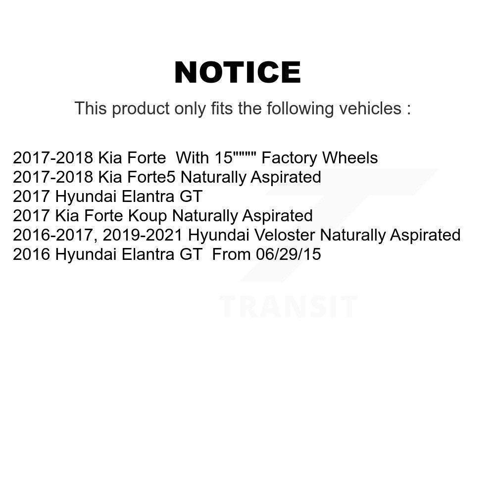 Kit de plaquettes semi-métalliques de Rotor de frein de fente de forage avant pour Kia Forte Hyundai Elantr