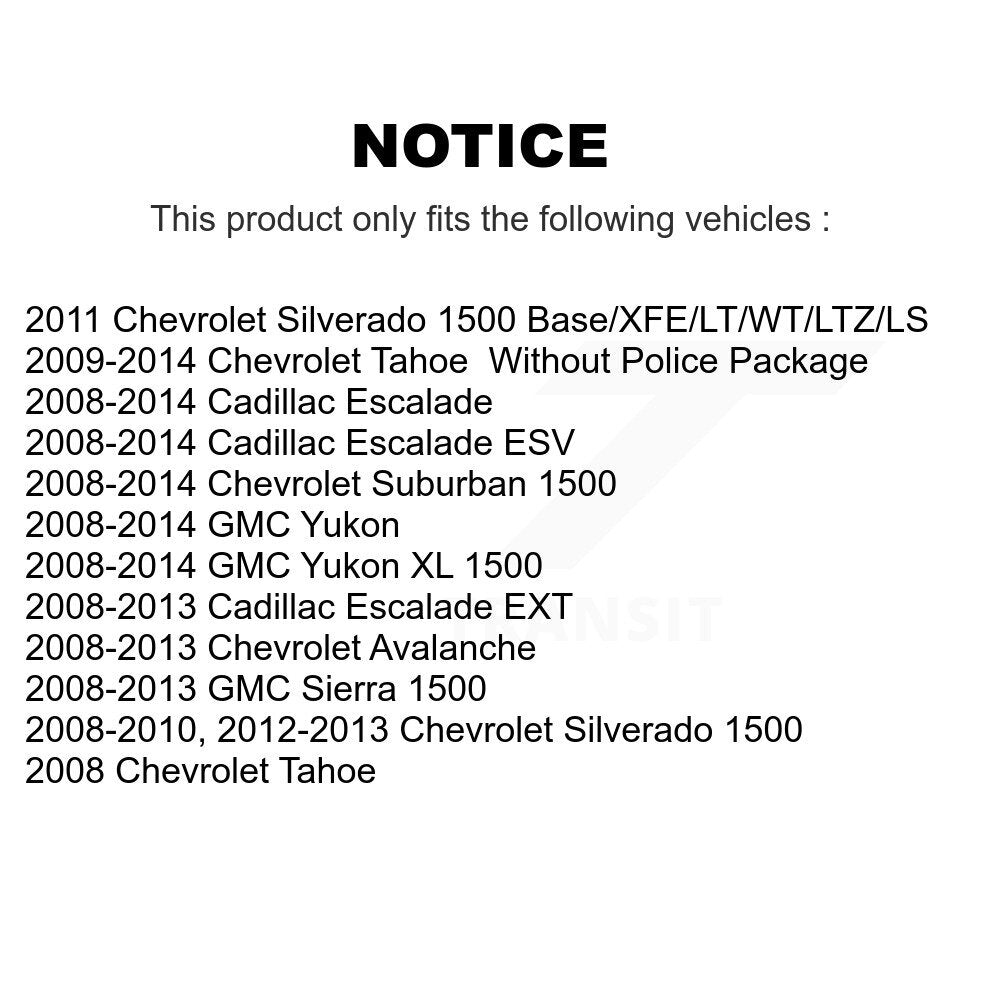 Kit de plaquettes semi-métalliques de Rotor de frein de fente de forage avant et arrière pour Chevrolet GMC Sierr
