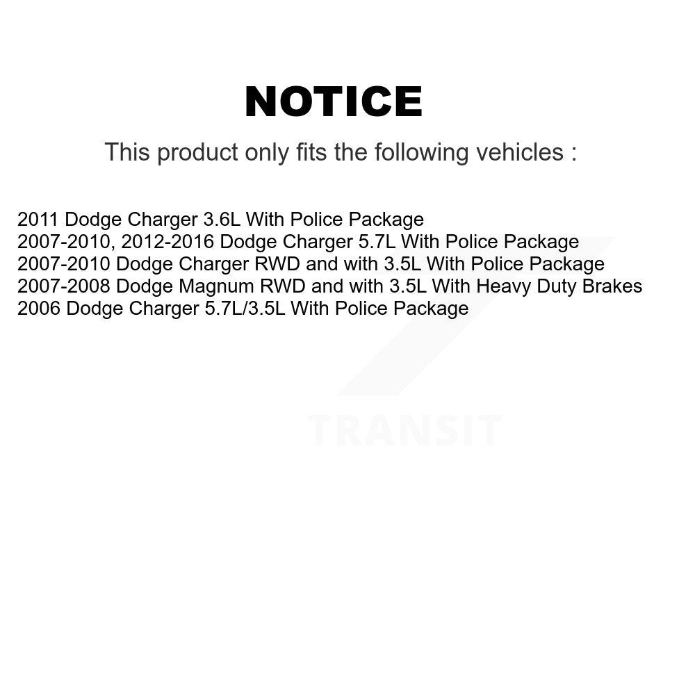 Kit de plaquettes semi-métalliques de rotors de frein à disque de fente de forage arrière pour Dodge Charger Magnu