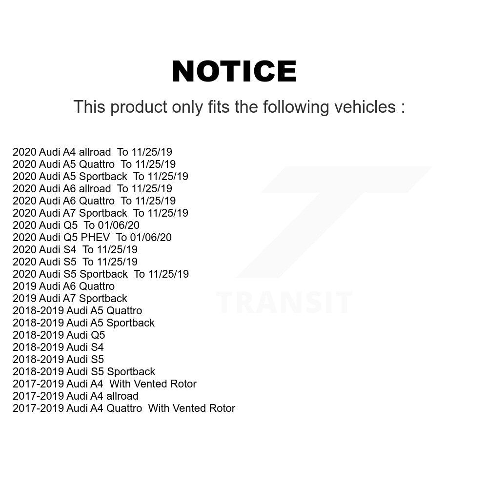 Kit de plaquettes semi-métalliques de Rotor de frein à fente percée arrière, pour Audi Q5 A4 Quattro A5 S