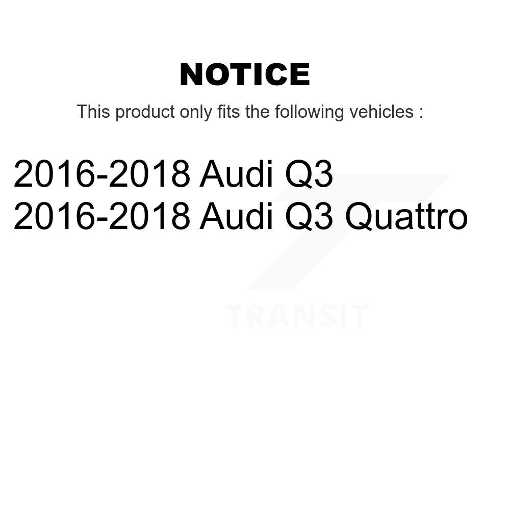 Kit de plaquettes de frein semi-métalliques pour rotors de frein arrière, pour Audi Q3 Quattr 2016 – 2018