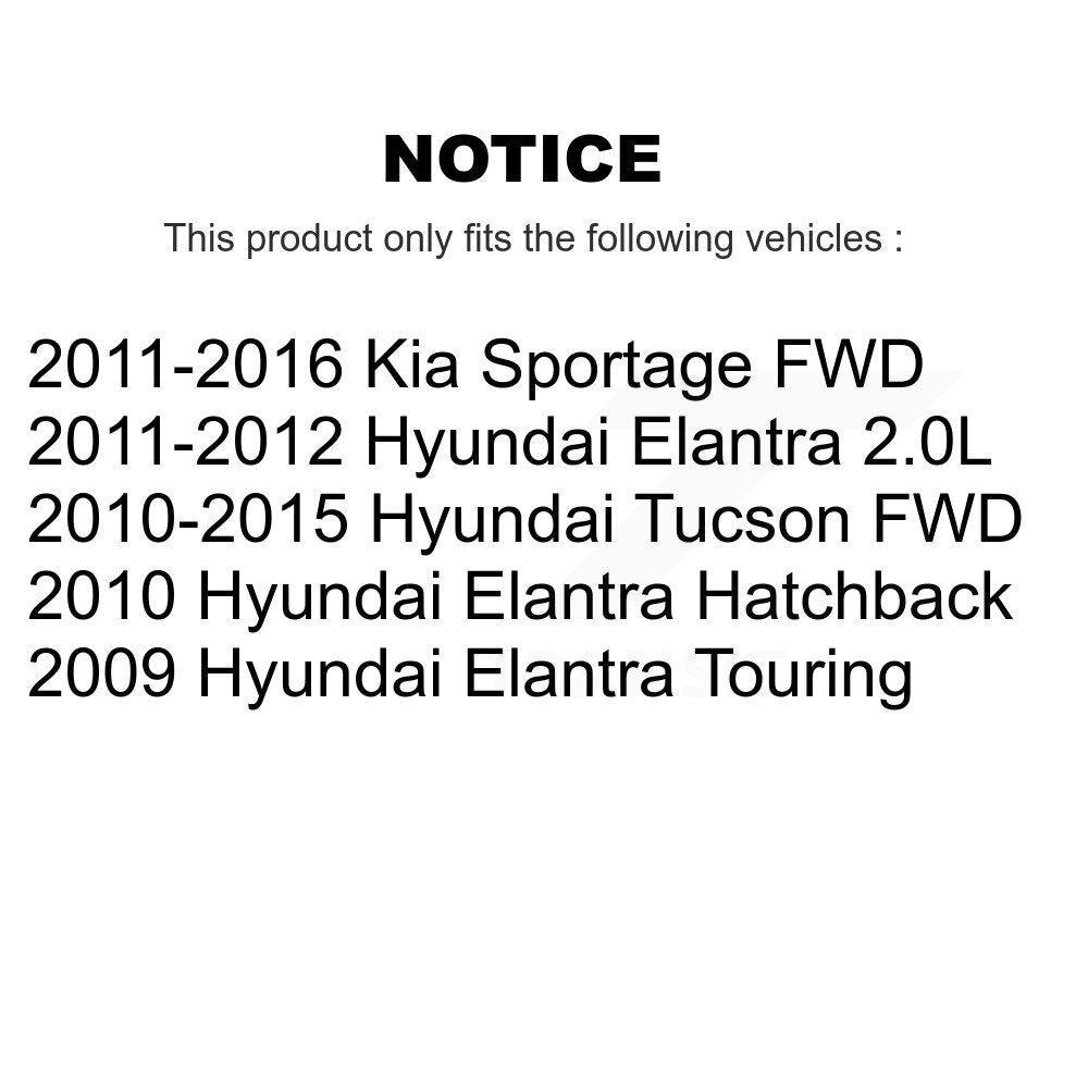 Kit de plaquettes semi-métalliques de Rotor de frein de fente de forage arrière pour Hyundai Elantra Tucson Ki