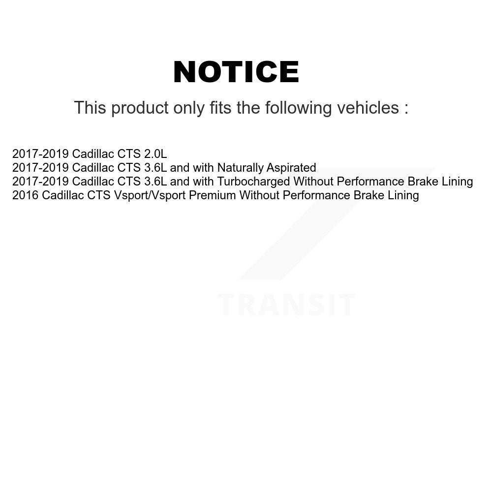 Kit de plaquettes semi-métalliques de Rotor de frein à disque à fente percée à revêtement arrière pour Cadillac CT