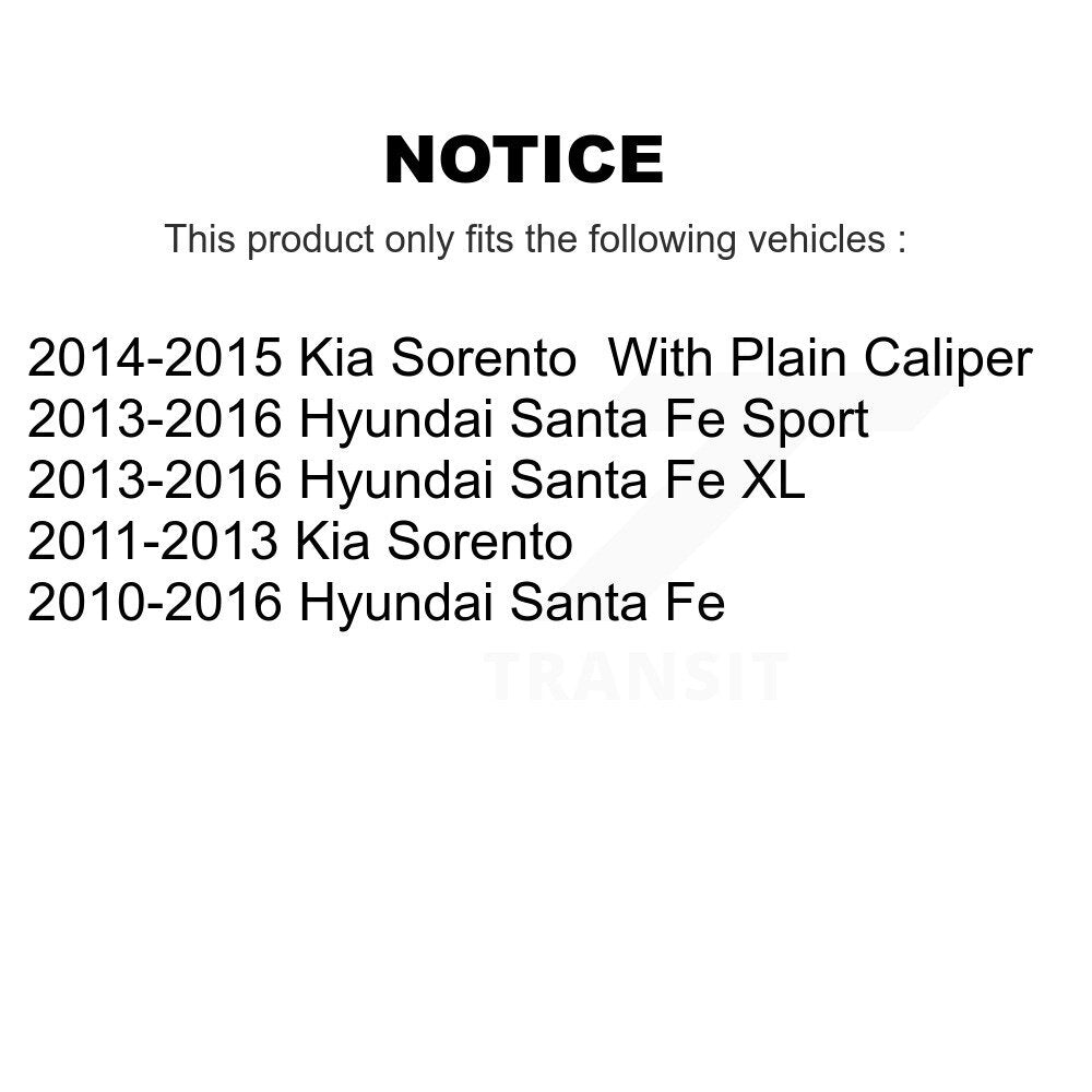 Kit de plaquettes semi-métalliques de Rotor de frein de fente de forage arrière pour Hyundai Santa Fe Sport Ki