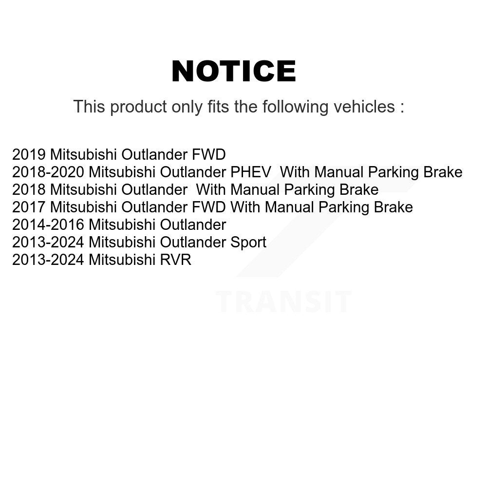 Kit de plaquettes semi-métalliques de Rotor de frein à fente arrière percée pour Mitsubishi RVR Outlande
