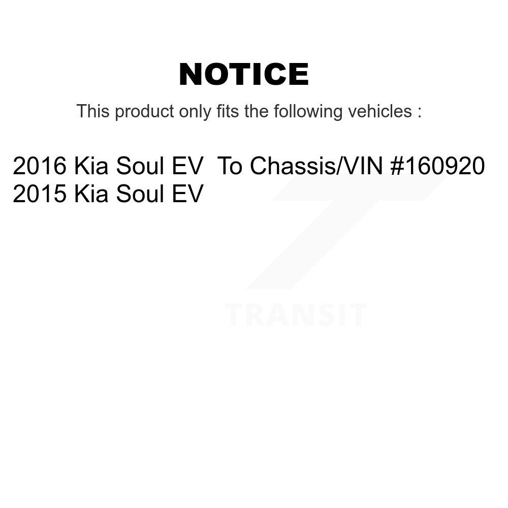 Rotor de frein à disque à fente percée avant et arrière et Kit de plaquettes semi-métalliques pour Kia Soul E