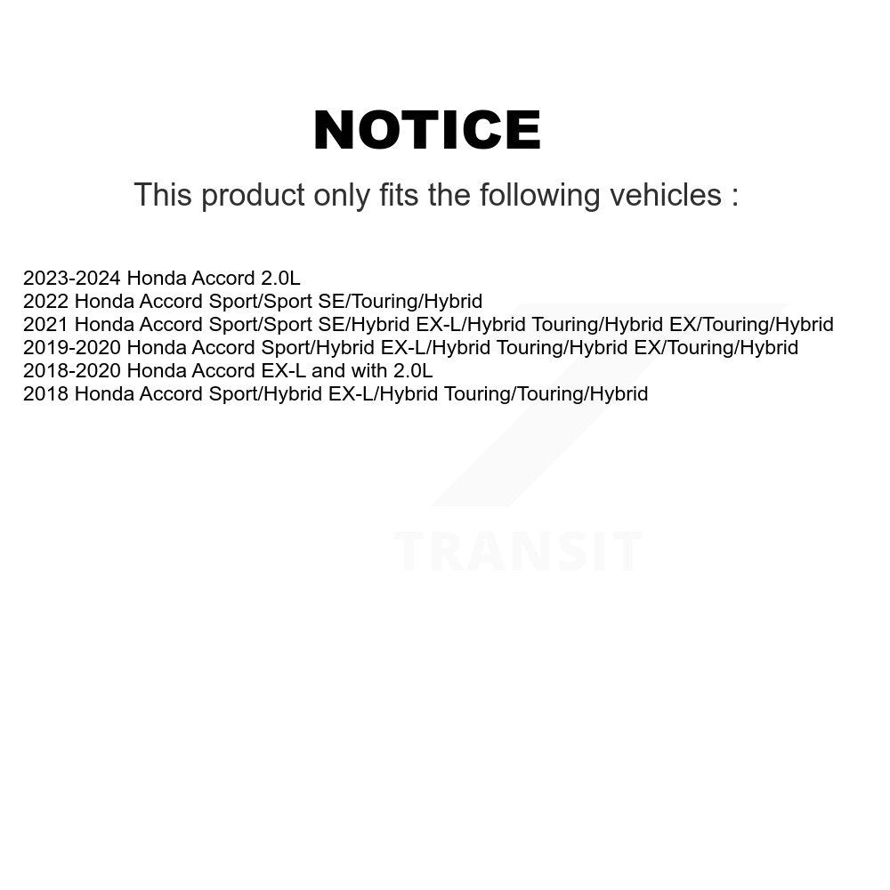 Rotors de frein à disque à fente avant et arrière, Kit de plaquettes semi-métalliques pour Honda Accor