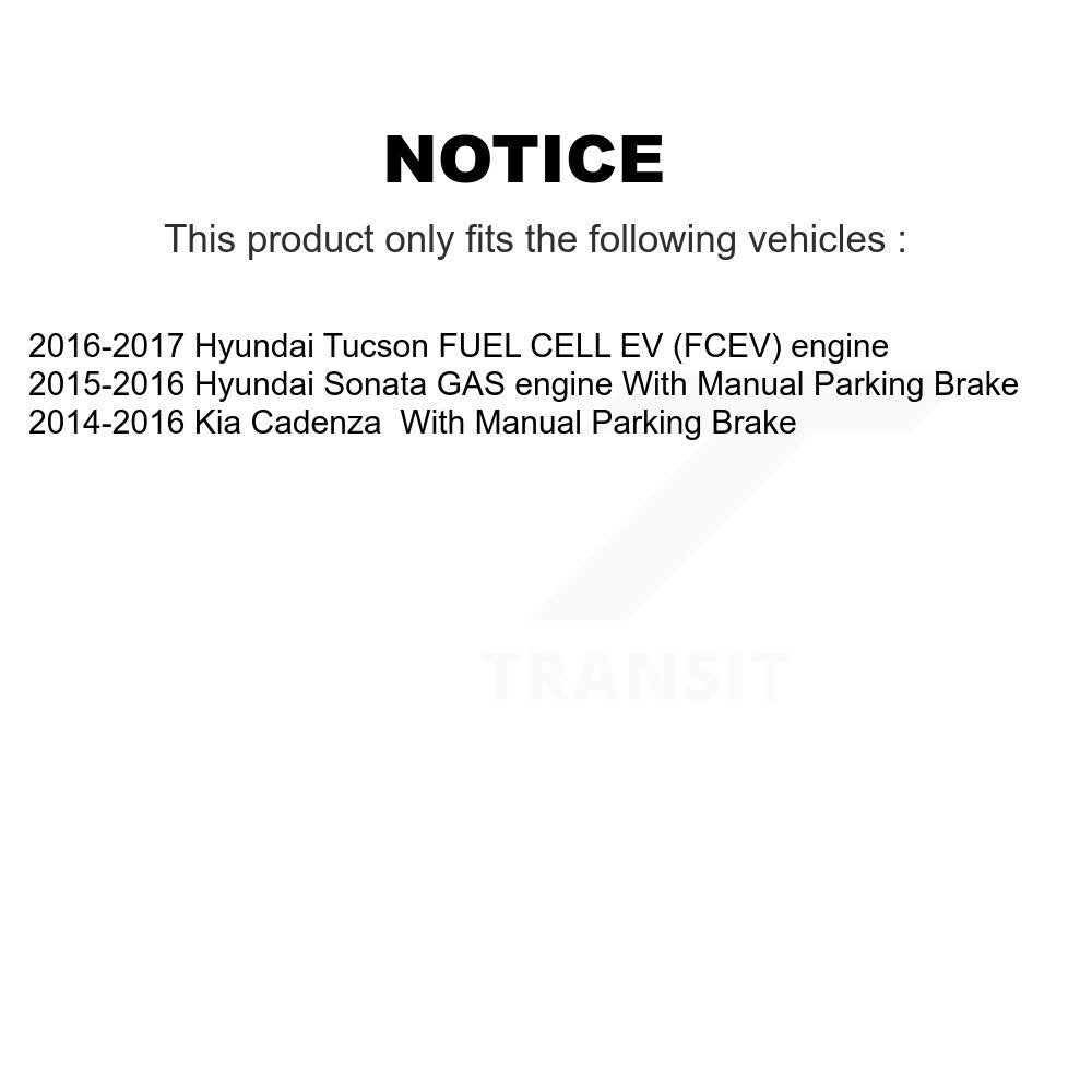 Kit de chaussures de stationnement à disques arrière, Rotors percés et fendus, plaquettes semi-métalliques, pour Kia