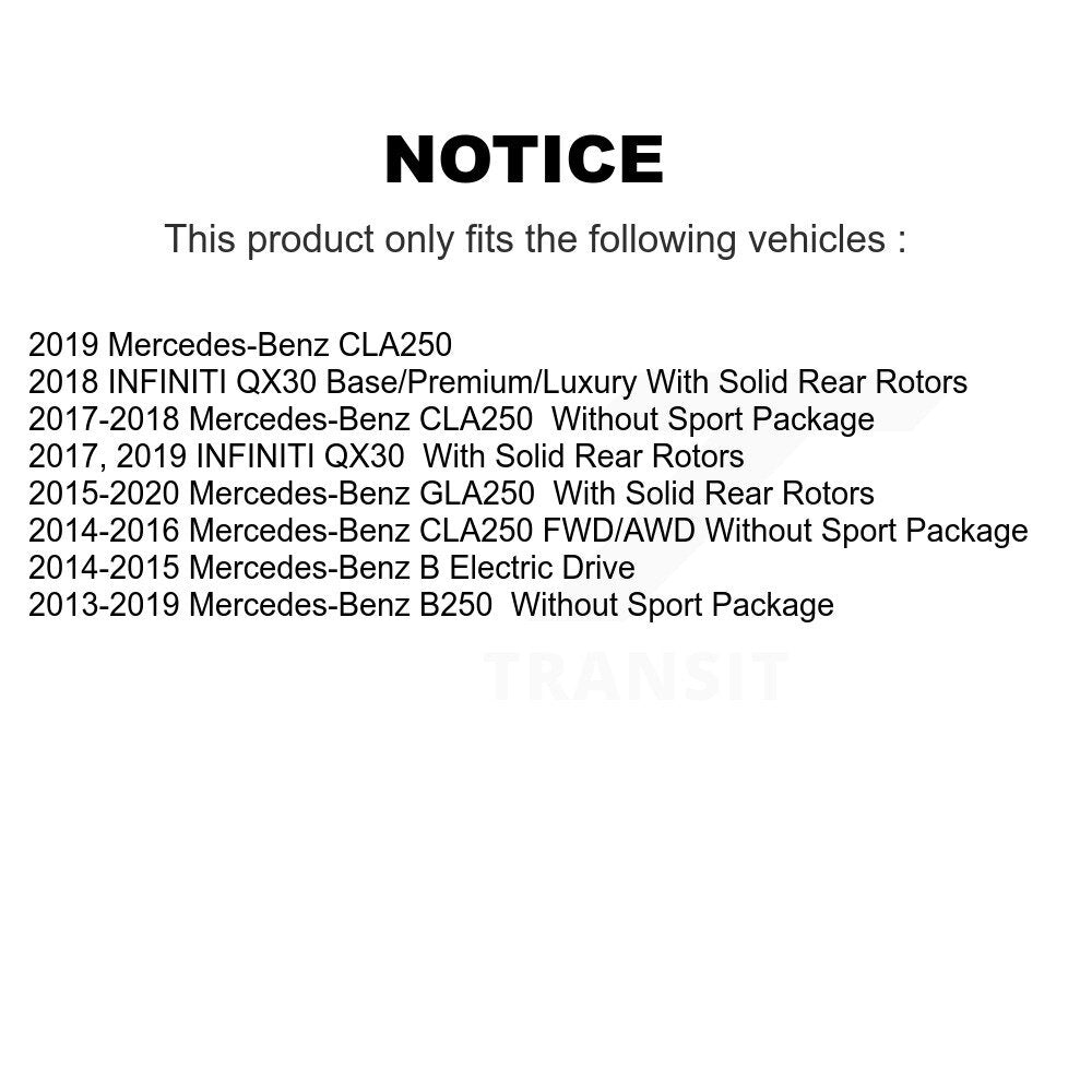 Kit de plaquettes en céramique pour rotors de frein avant et arrière, pour Mercedes-Benz GLA250 B25