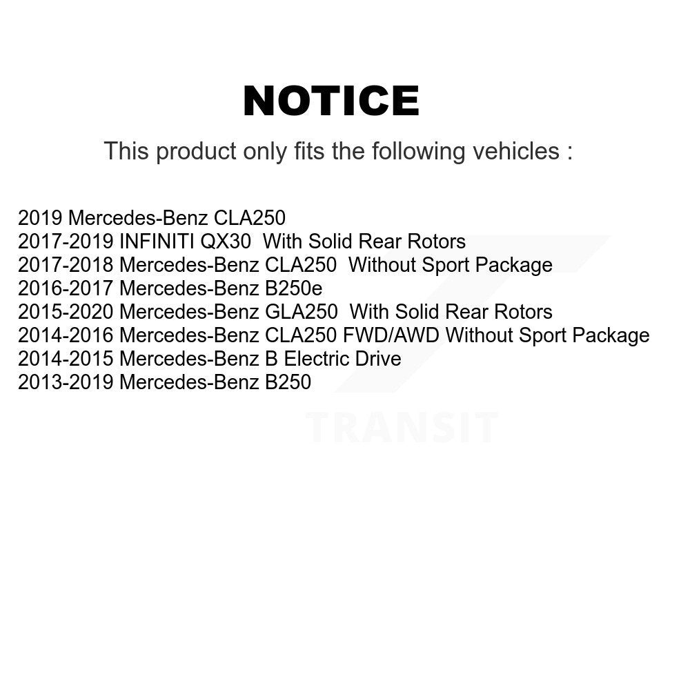 Kit de plaquettes en céramique pour Rotor de frein, fente de perçage arrière, pour mercedes-benz GLA250 CLA250 B25