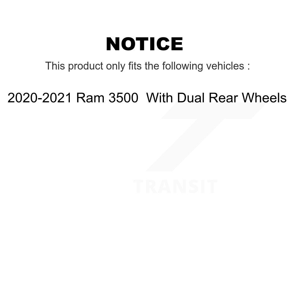Kit de plaquettes en céramique pour rotor de frein à fente arrière, pour Ram 3500 avec roues doubles