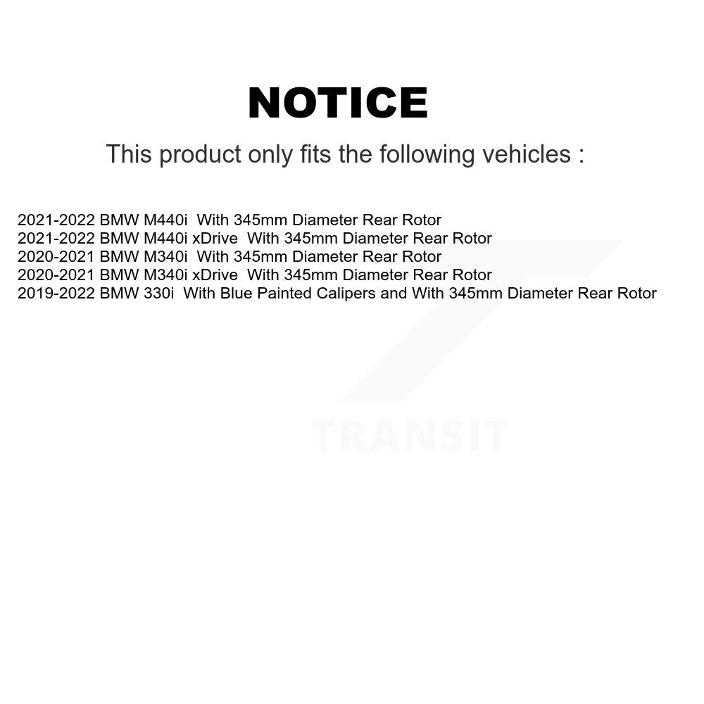 Kit de plaquettes en céramique pour Rotor de frein à disque, fente de perçage arrière, pour BMW M340i xDrive M440i 330