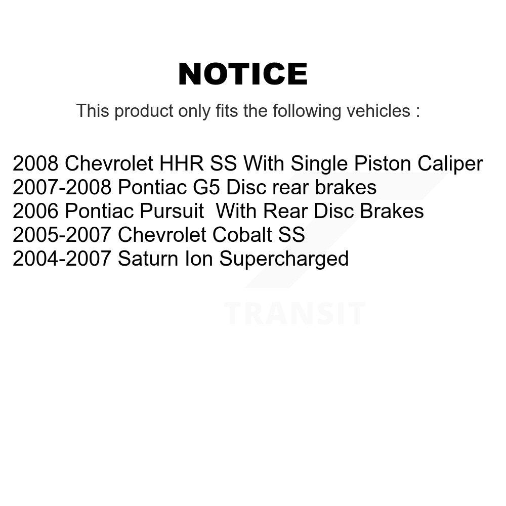 Kit de plaquettes de frein et chaussures de tambour semi-métalliques avant et arrière, pour Chevrolet Cobalt Satur