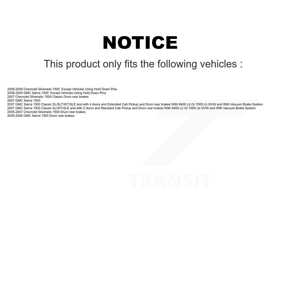 Kit de plaquettes de frein et chaussures de tambour semi-métalliques avant et arrière, pour Chevrolet GMC Silverad