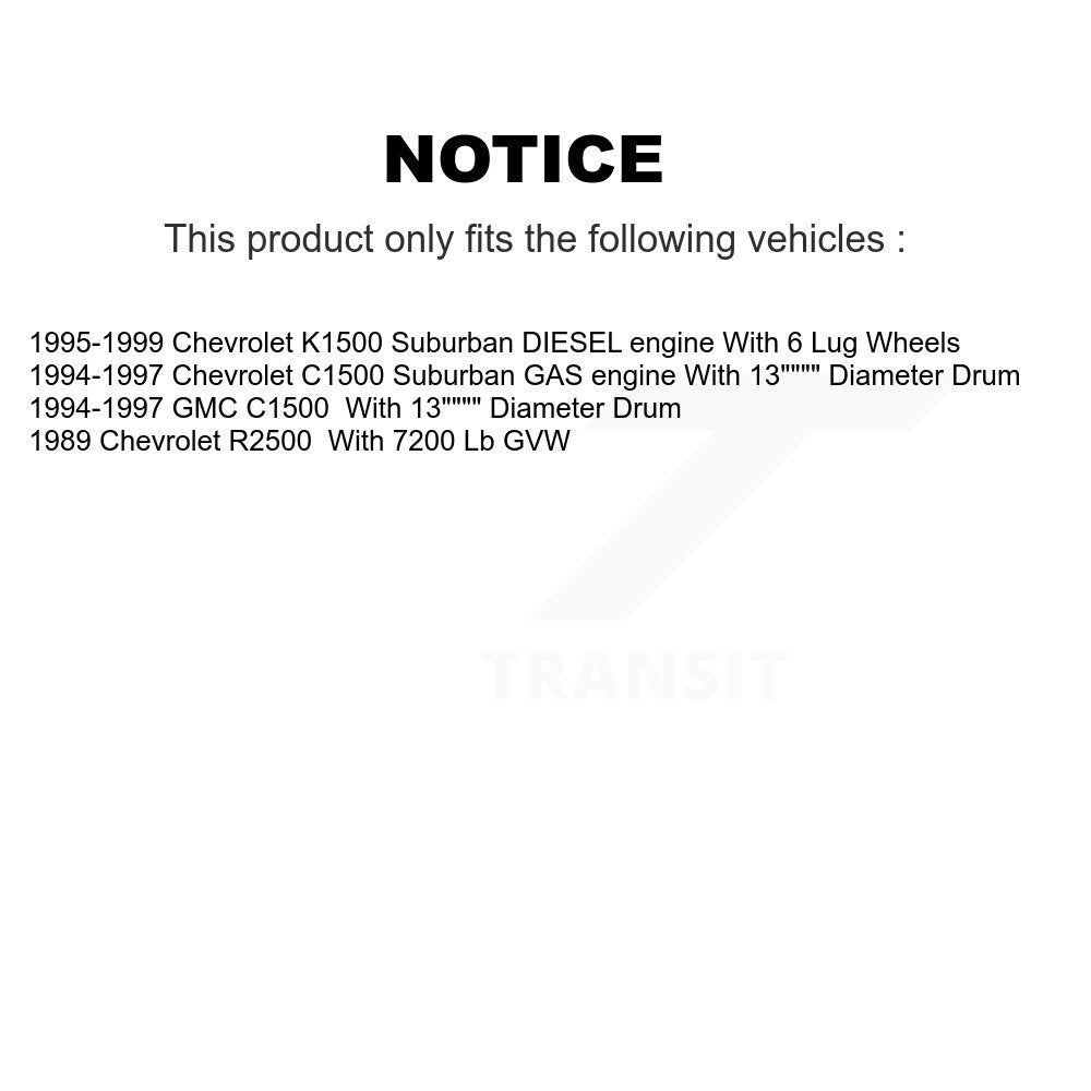 Kit de plaquettes de frein semi-métalliques avant et arrière, pour Chevrolet K1500 Suburba