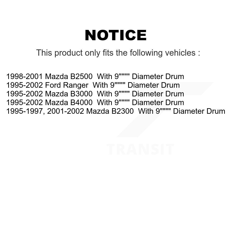 Kit de plaquettes de frein et chaussures de tambour semi-métalliques avant et arrière, pour Ford Ranger Mazda B400