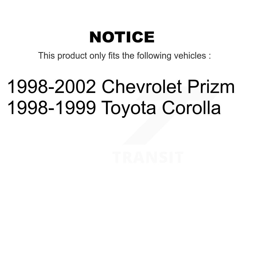 Kit de plaquettes de frein semi-métalliques avant et arrière, pour Toyota Corolla Chevrole