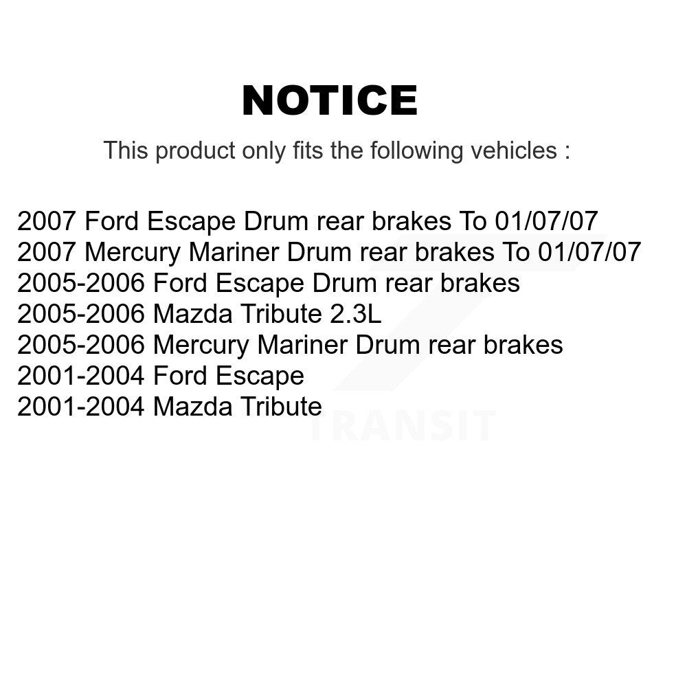 Kit de plaquettes de frein semi-métalliques avant et arrière, pour Ford Escape Mazda Tribut