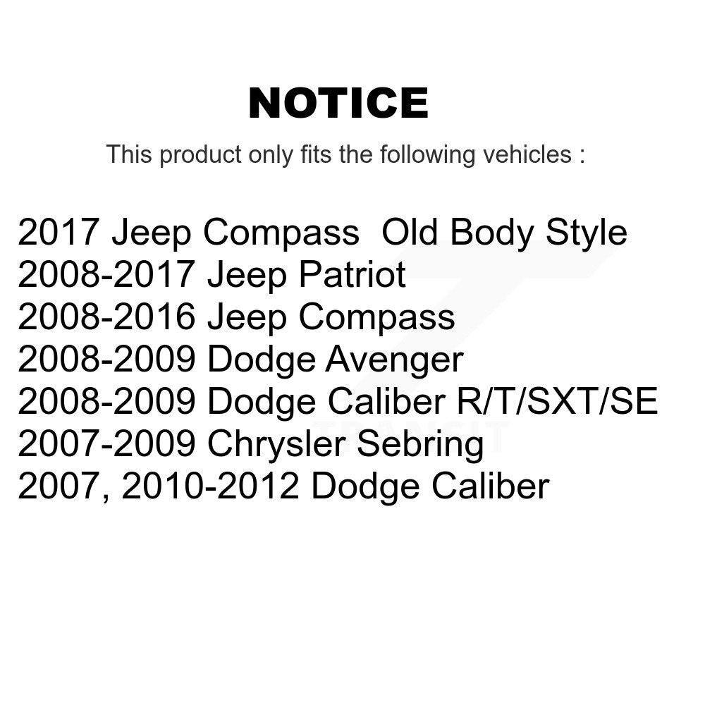 Kit de plaquettes de frein semi-métalliques avant et arrière, pour Jeep Patriot Compass Dodg