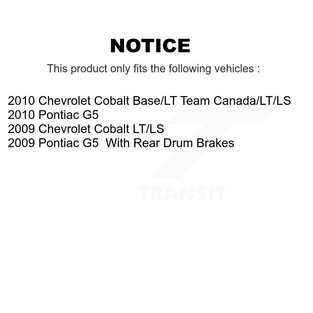 Kit de plaquettes de frein semi-métalliques avant et arrière, pour Chevrolet Cobalt Pontia