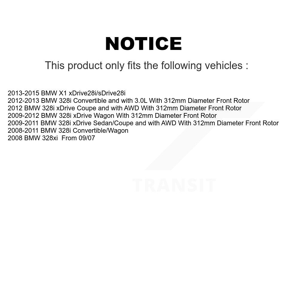 Kit de plaquettes de frein et chaussures de stationnement semi-métalliques avant et arrière, pour BMW 328i xDrive X