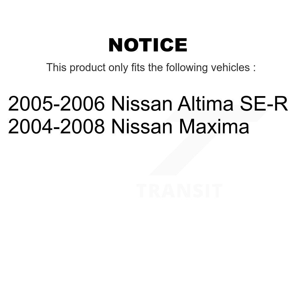 Kit de plaquettes de frein et chaussures de stationnement semi-métalliques avant et arrière, pour Nissan Altima Maxim